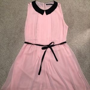 Zara Peter Pan Collar Pink Dress